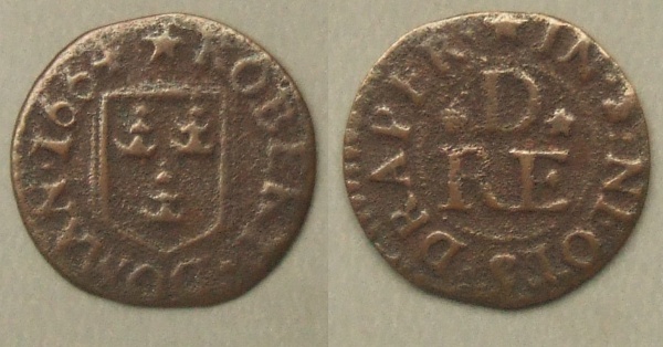 St. Neots 1664 farthing token St. Neots 1664 farthing token